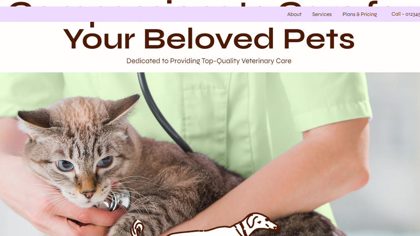 Site clinica veterinária